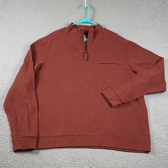 Duluth Trading Co 1/4 Zip Pullover Sweater Men's 3XL Red Workwear Cabincore - Picture 1 of 7